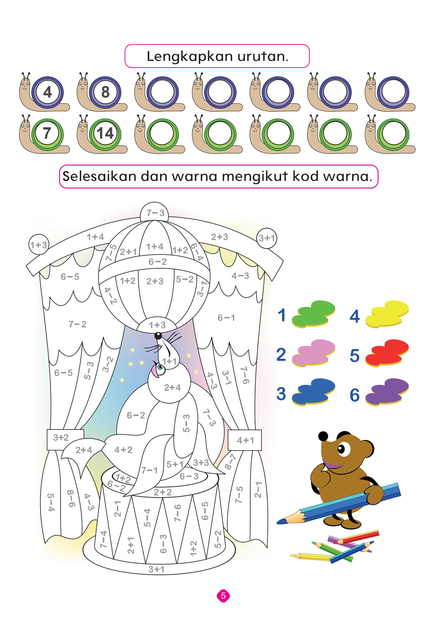 Early Learner - Siri Minda Cemerlang 121 Aktiviti & Mewarna - Anak Genius