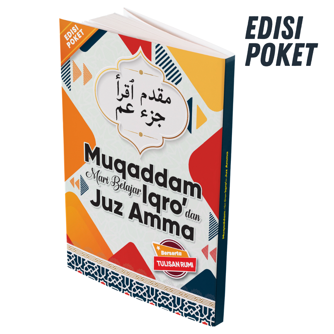 Buku Muqaddam Mari Belajar Iqro' Dan Juz Amma (R) . Saiz Poket .