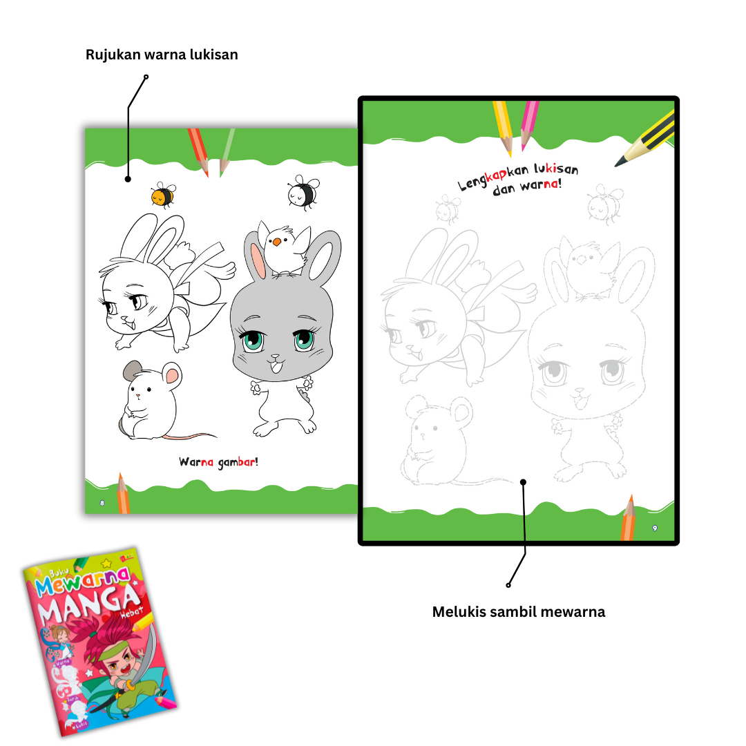 Buku Mewarna Manga Hebat