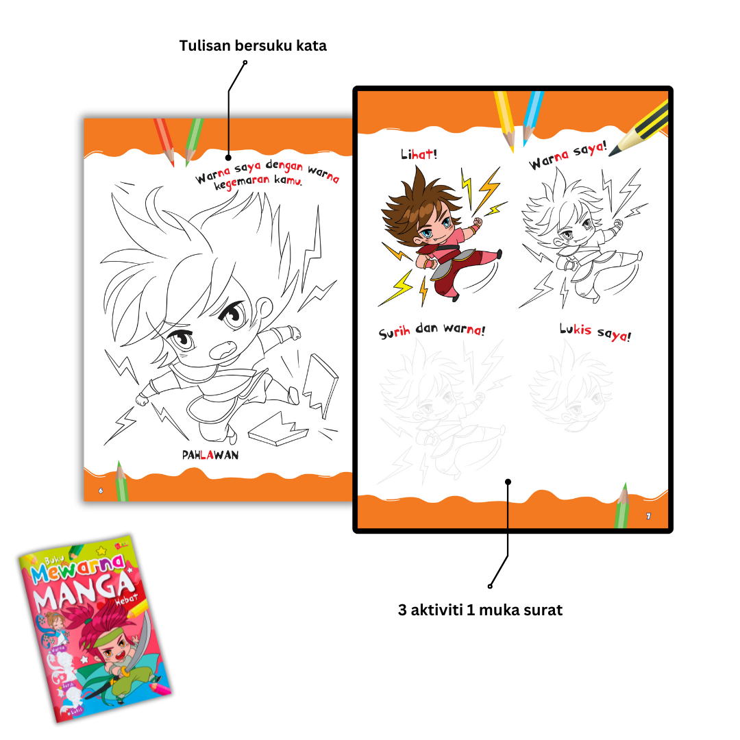 Buku Mewarna Manga Hebat