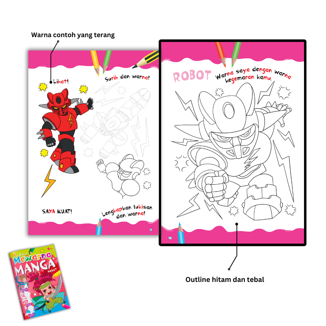 Buku Mewarna Manga Hebat