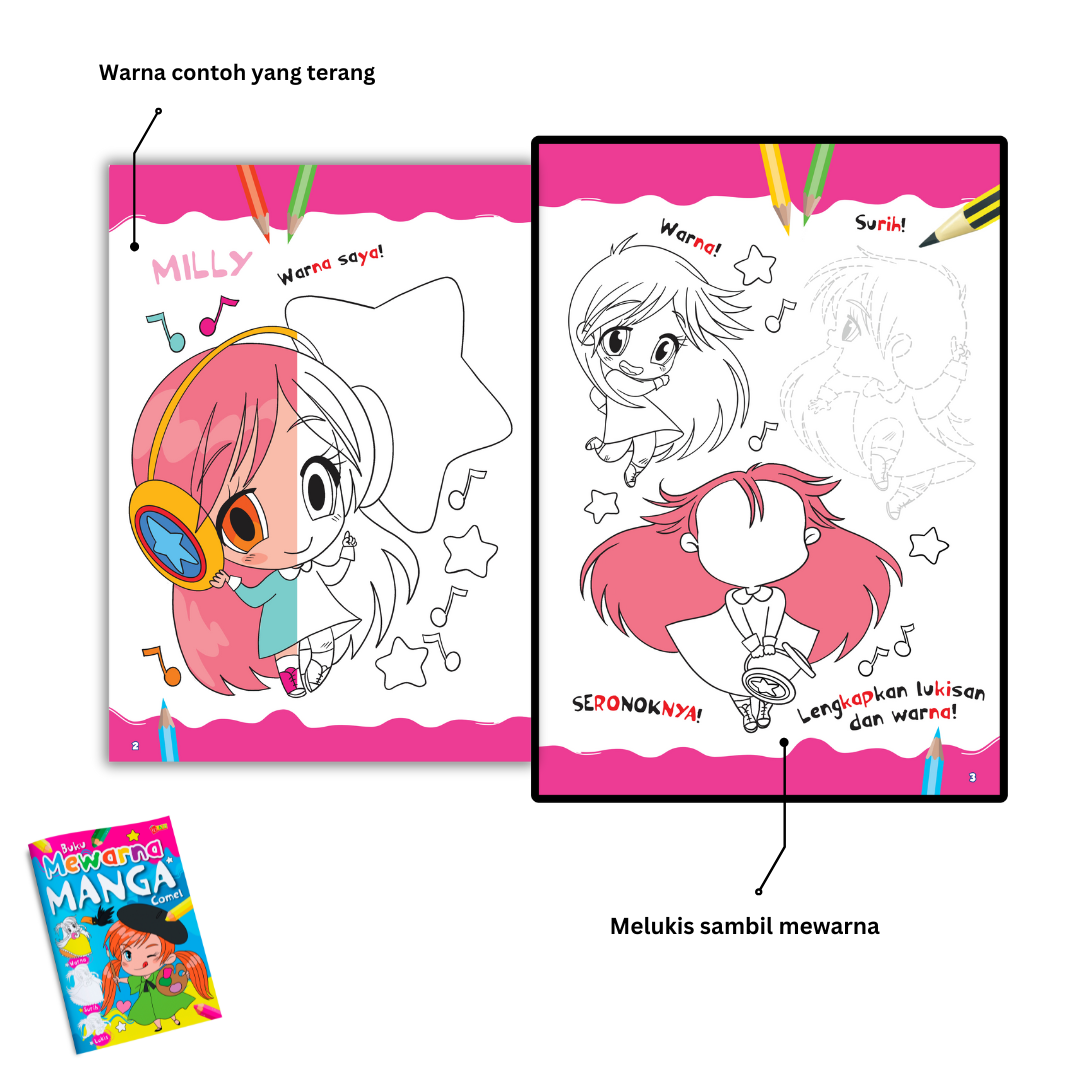 Buku Mewarna Manga Comel
