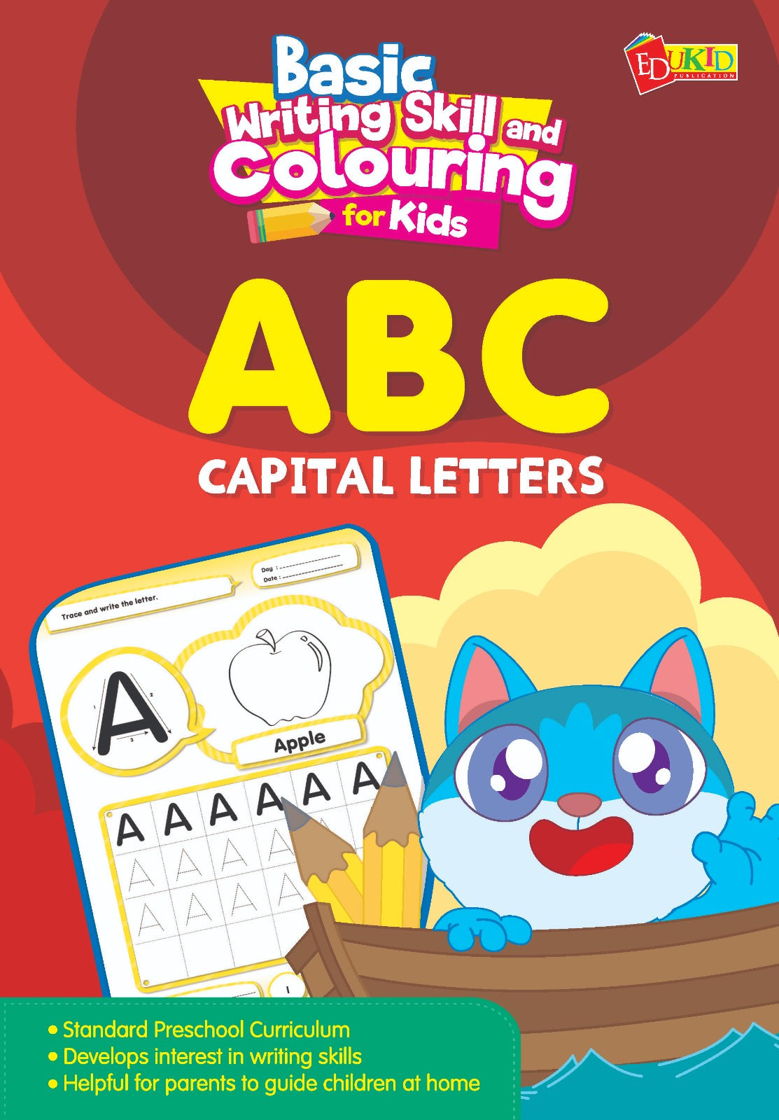 Basic Writing Skill and Colouring ABC Capital Letters