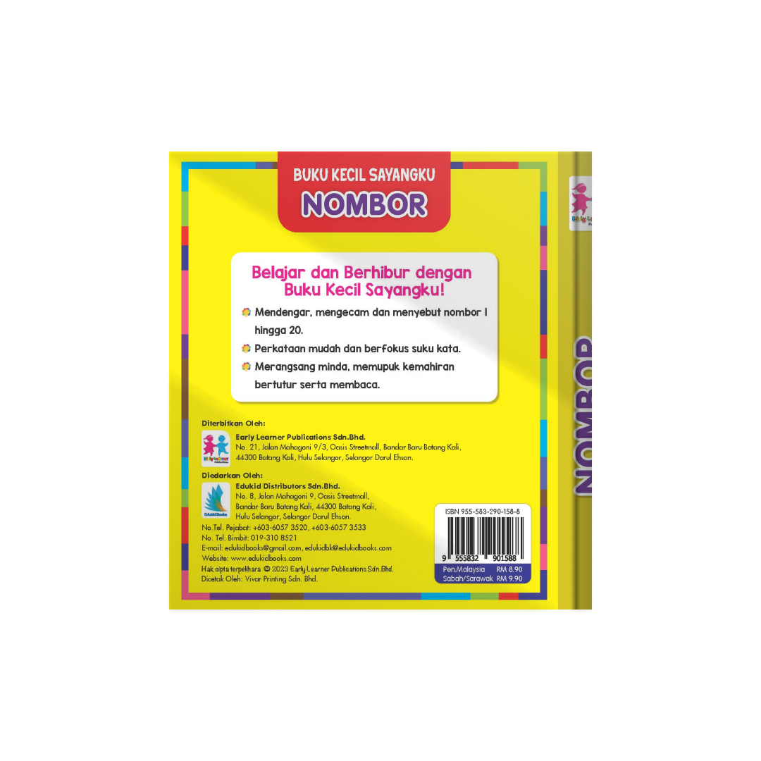 Buku Kecil Sayangku - Nombor (Dwibahasa)