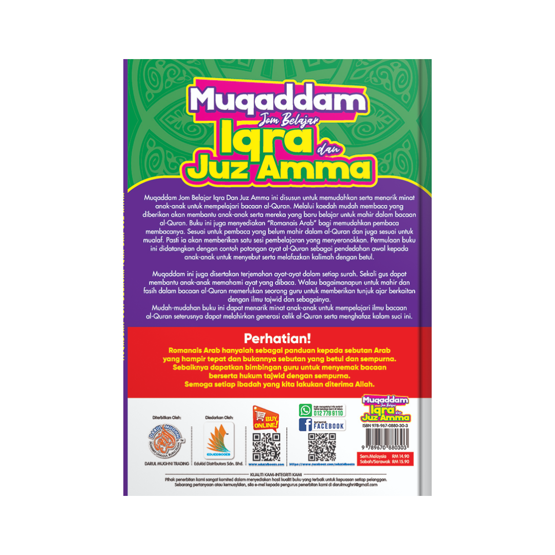 Muqaddam Jom Belajar Iqra dan
Juz Amma, Romanais