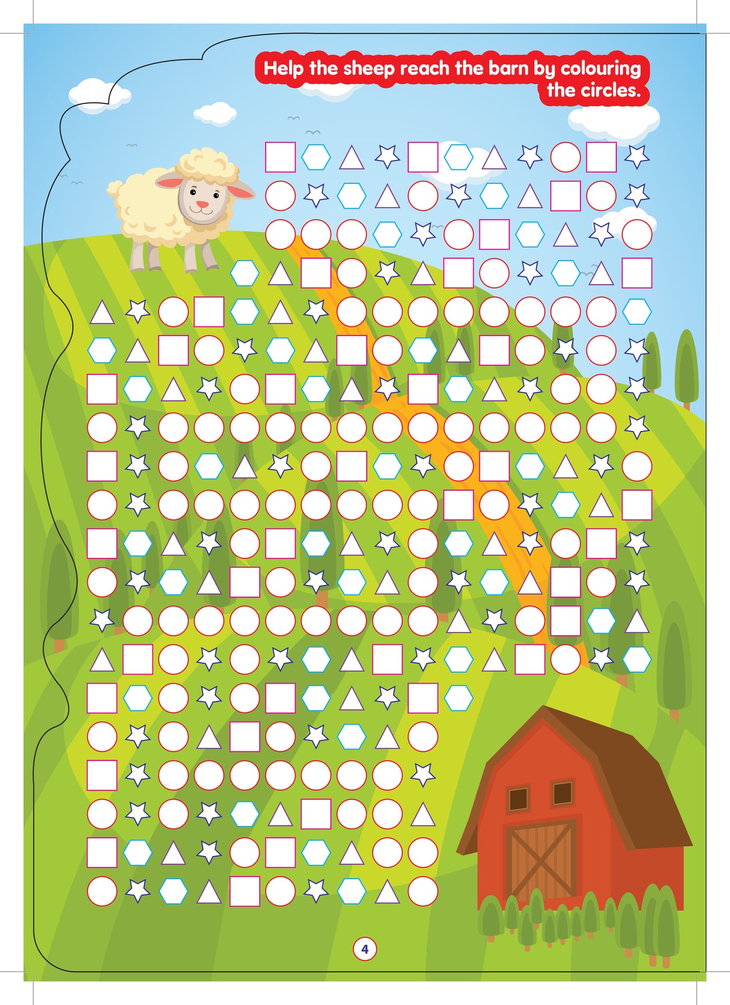 MY Cute Die-Cut Shape Book Farm Animals Activity And Colouring Book