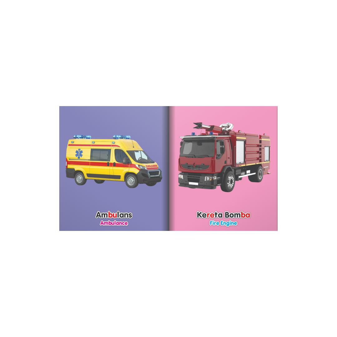 Buku Kecil Sayangku - Kenderaan (Dwibahasa)