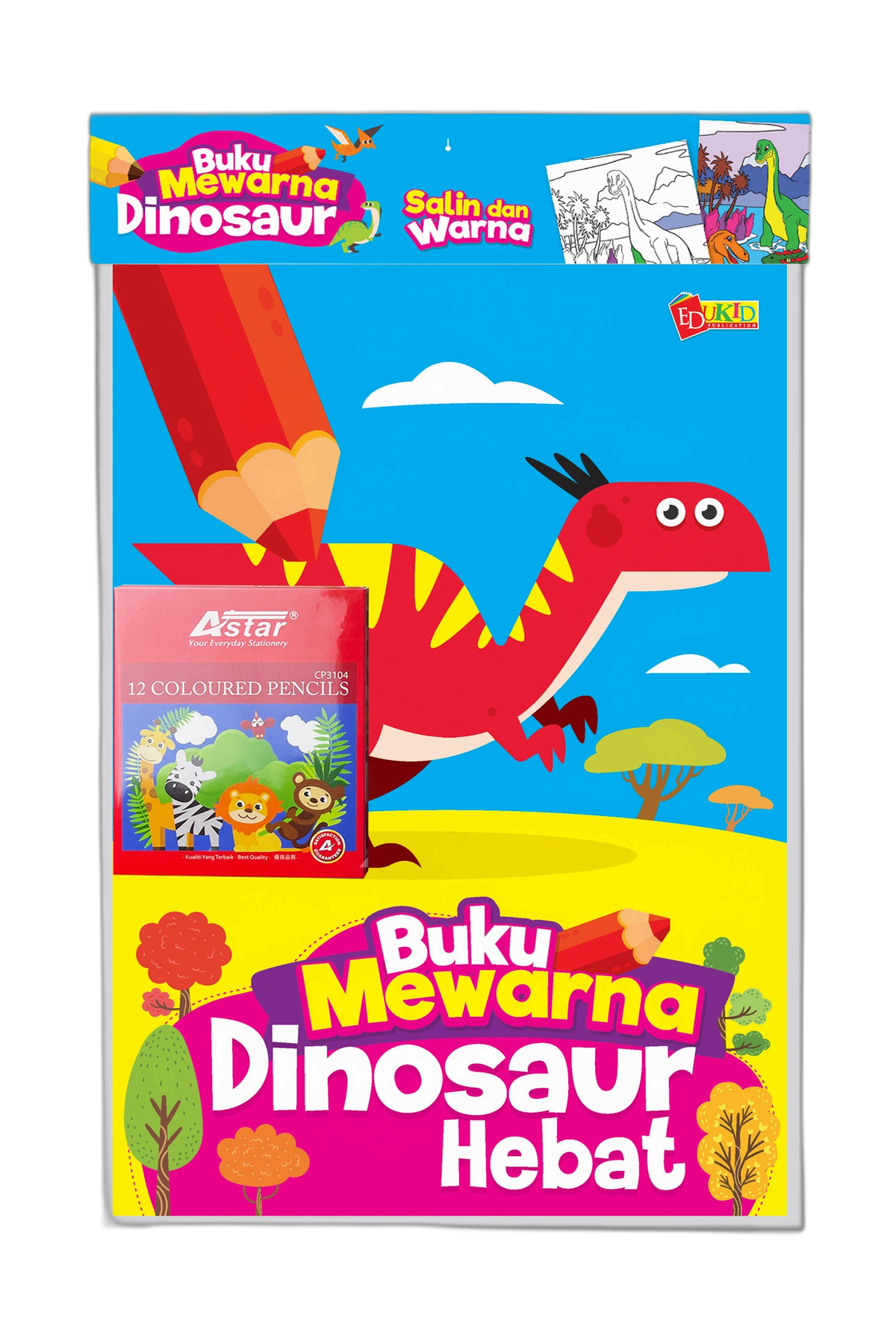 SET Buku Mewarna Dinosaur Hebat