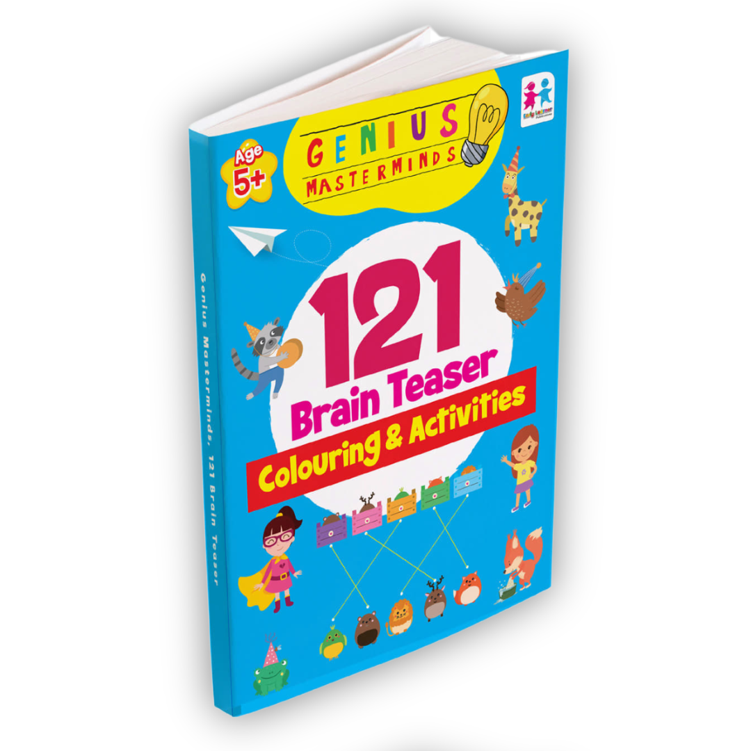 Early Learner - Genius Masterminds 121 Brain Teaser Colouring & Activities