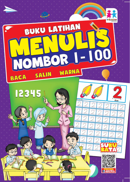 Buku Latihan Menulis - Nombor 1-100