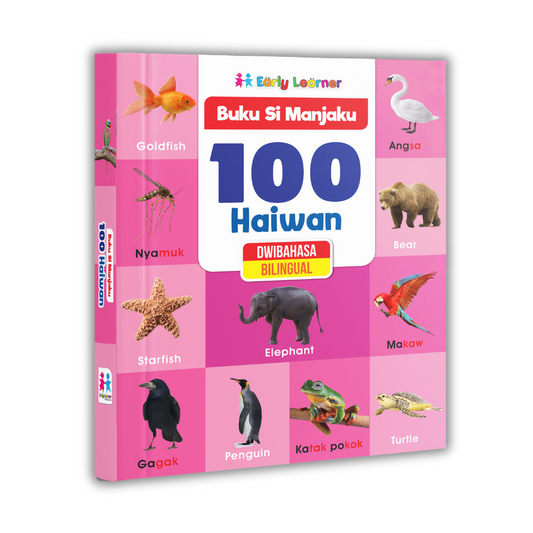 Buku Si Manjaku . 100 Haiwan . Dwibahasa