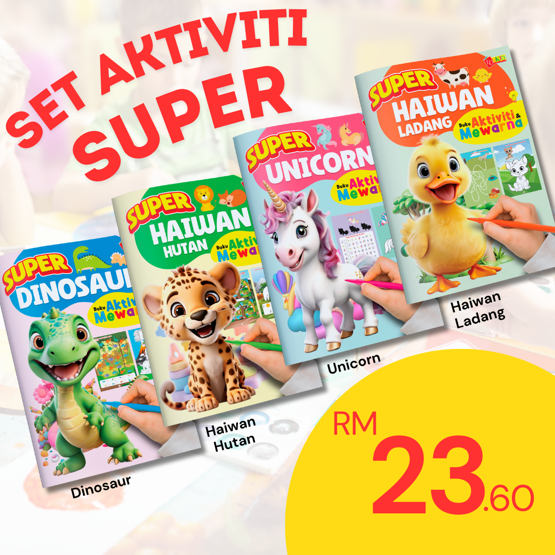 Set Aktiviti SUPER - Buku Aktiviti & Mewarna.