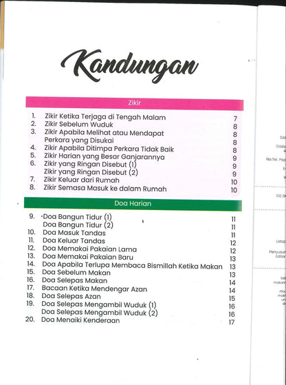 100 Doa & Zikir Harian Rasulululah