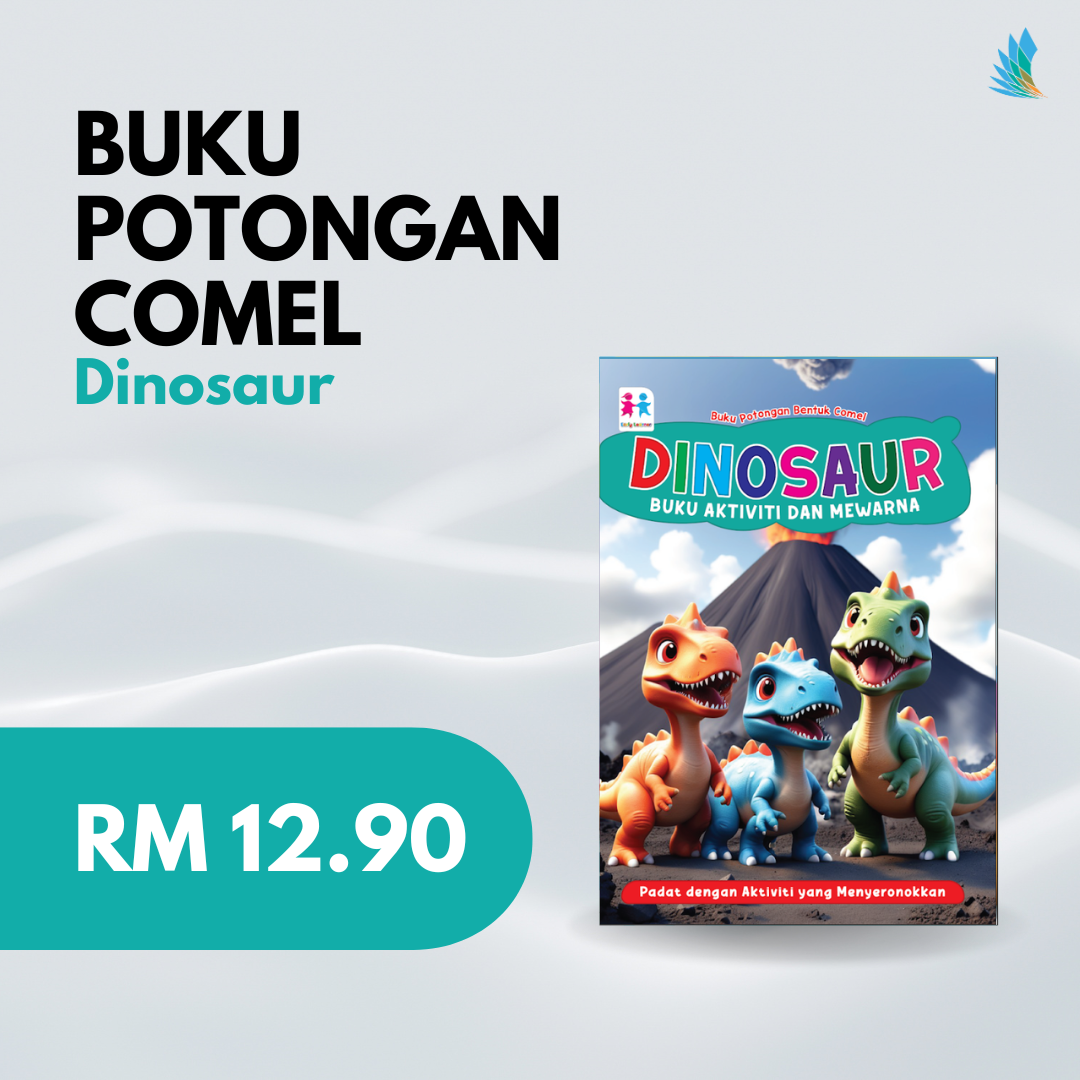 Buku Potongan Bentuk Comel Dinosaur