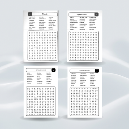Shine Your Brain Word Search