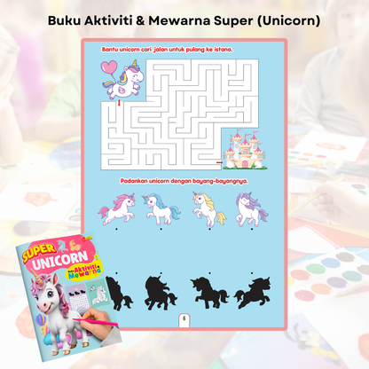 Set Aktiviti SUPER - Buku Aktiviti & Mewarna.