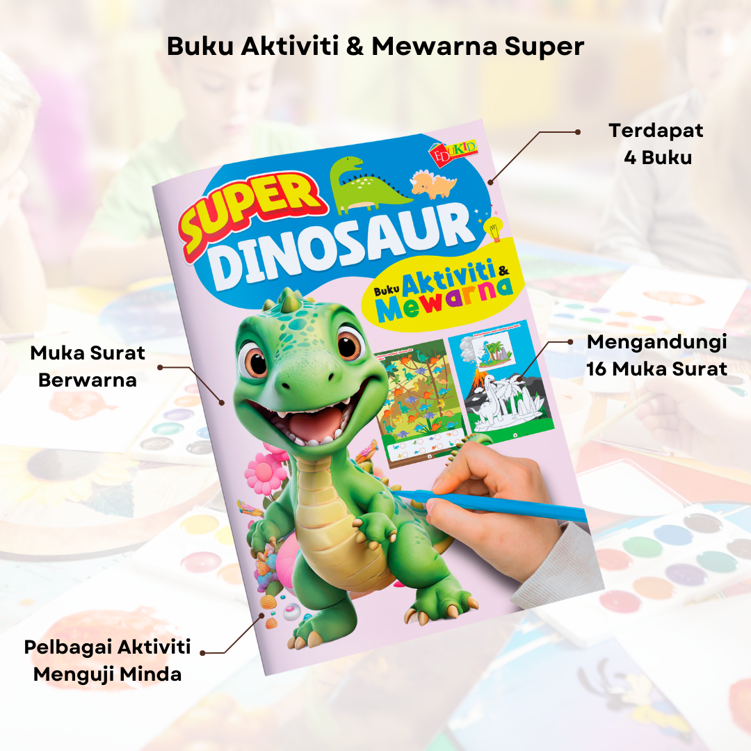 Set Aktiviti SUPER - Buku Aktiviti & Mewarna.