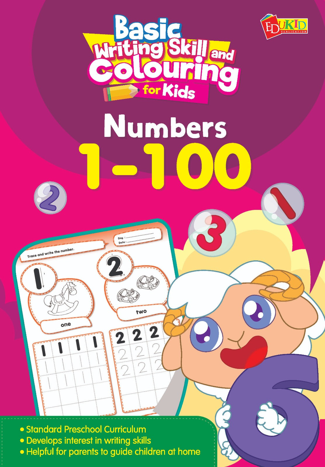 Basic Writing Skill and Colouring Numbers 1-100