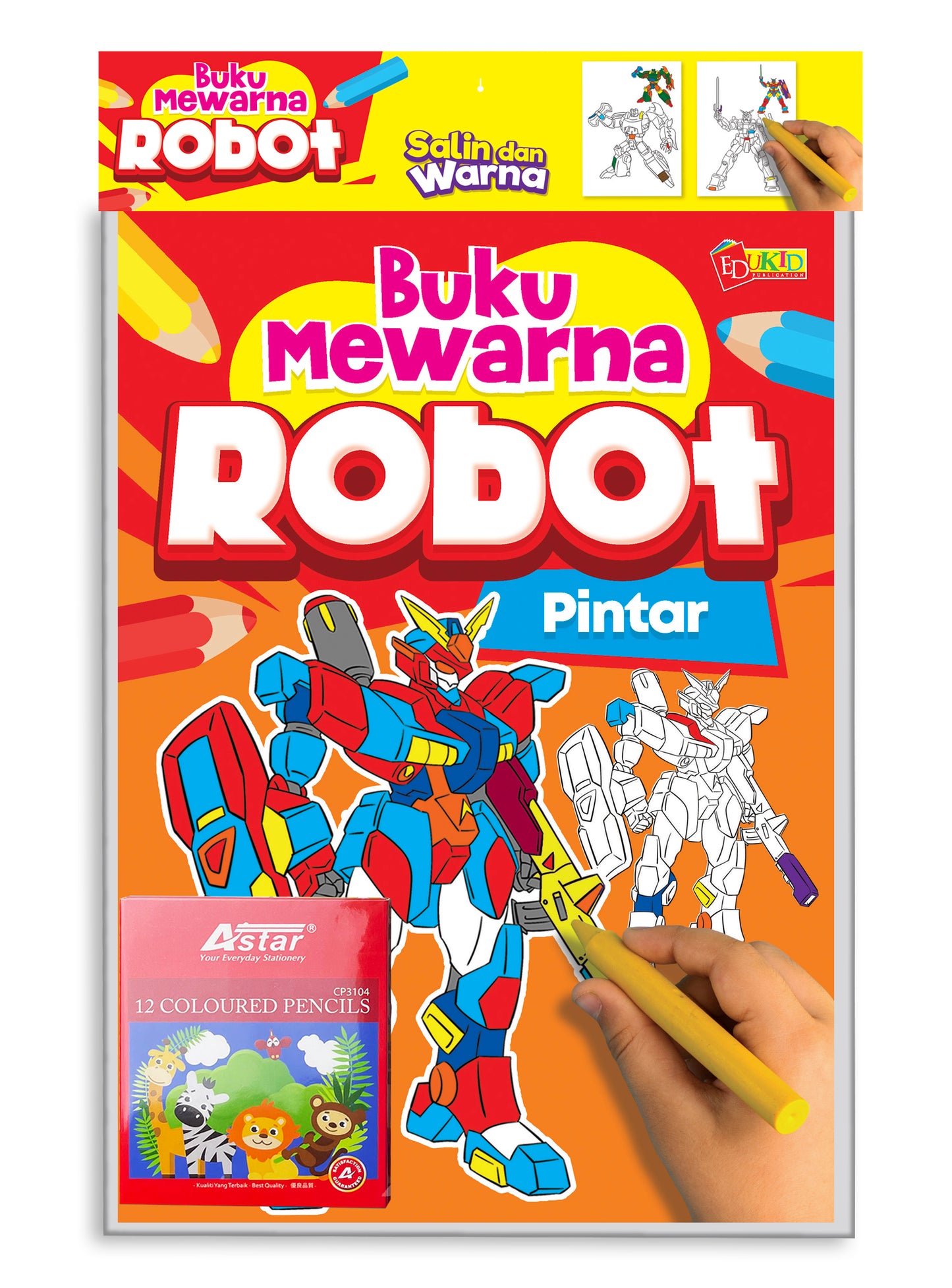 SET Buku Mewarna Robot - Pintar