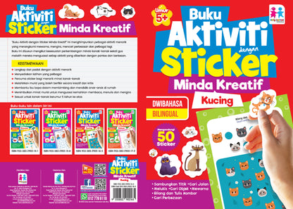 SET Buku Aktiviti dengan Sticker Minda Kreatif- Kucing