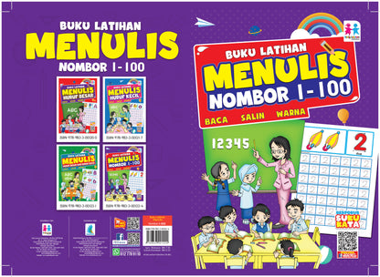 Buku Latihan Menulis - Nombor 1-100