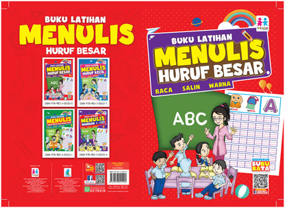 Buku Latihan Menulis Huruf Besar Baca Salin Warna