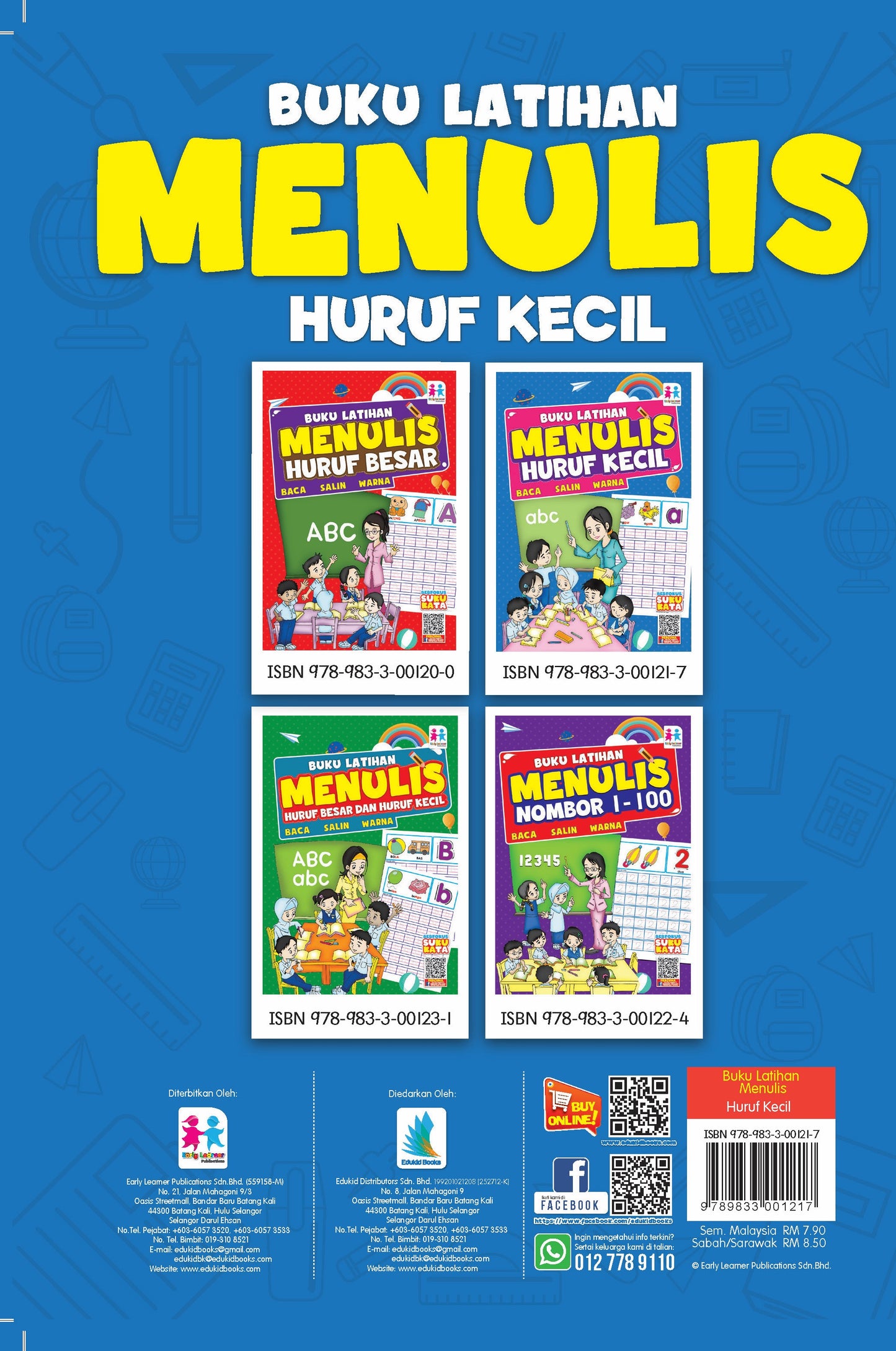 Buku Latihan Menulis - Huruf Kecil