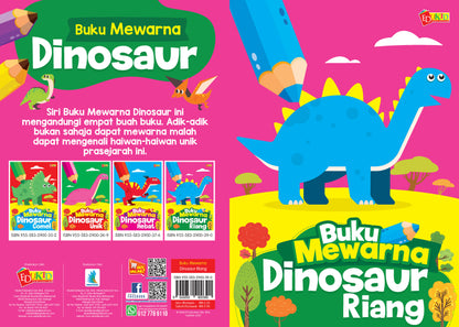 Buku Mewarna Dinosaur Riang