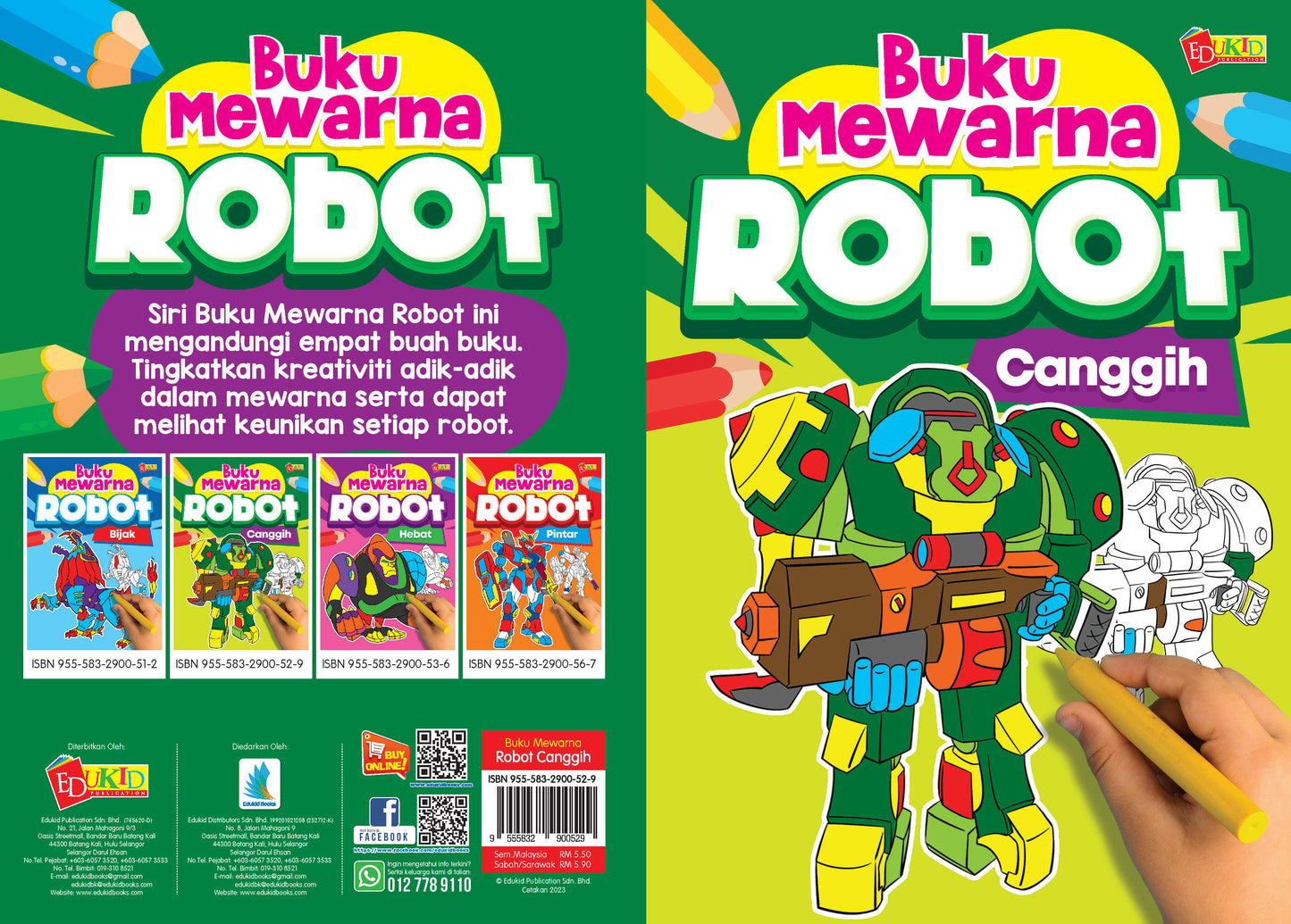 Buku Mewarna Robot Canggih