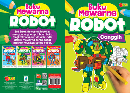 Buku Mewarna Robot Canggih