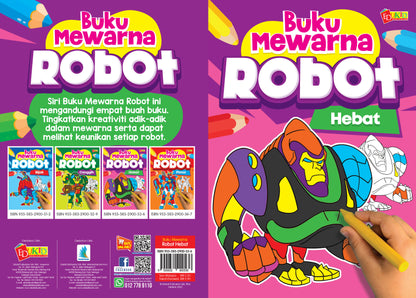 Buku Mewarna Robot Hebat