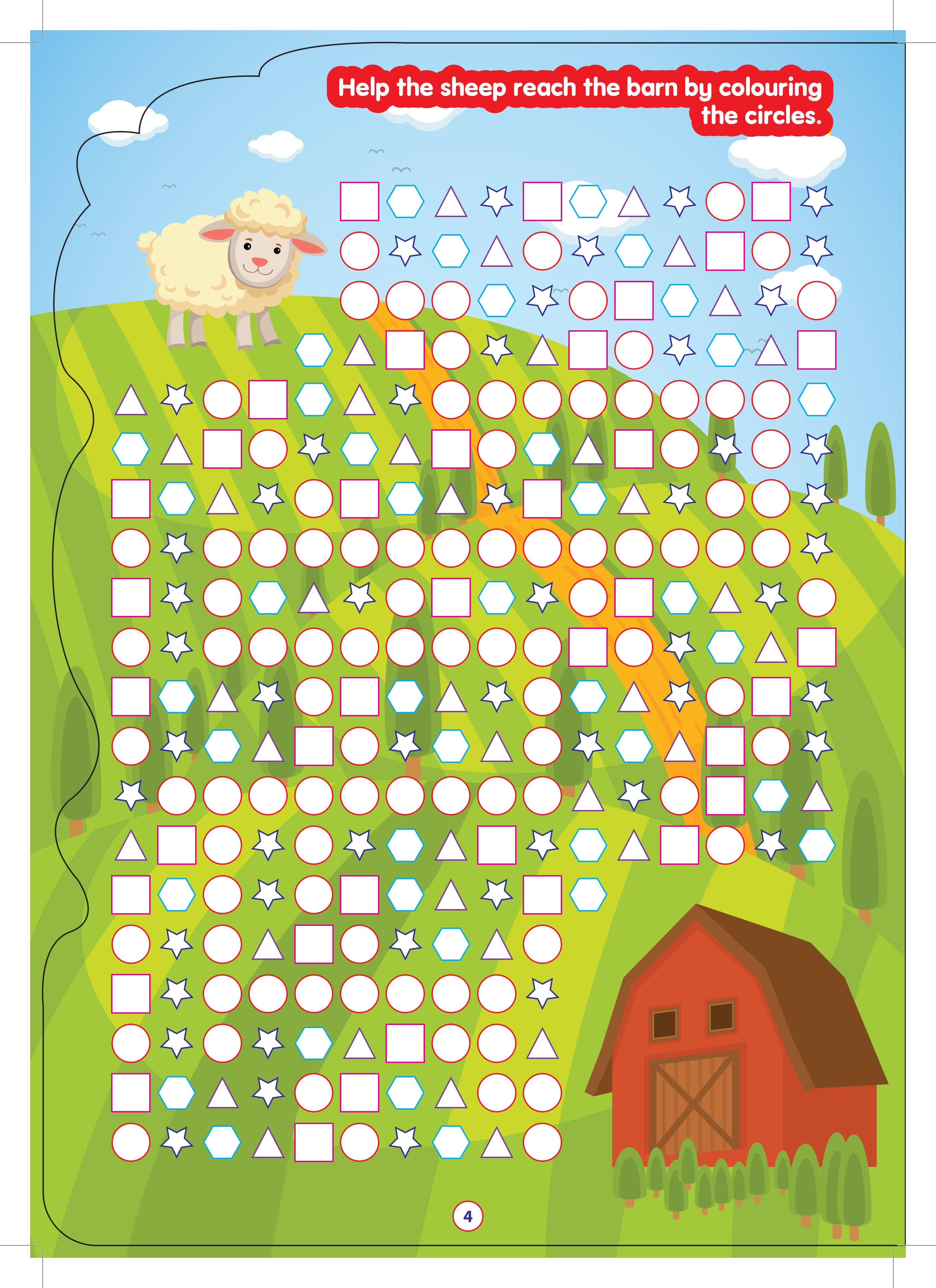 MY Cute Die-Cut Shape Book Farm Animals Activity And Colouring Book