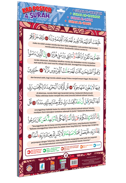 Set Kad Surah Poster 4 SURAH