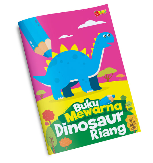 Buku Mewarna Dinosaur Riang