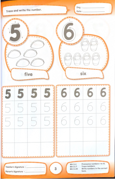 Basic Writing Skill and Colouring Numbers 1-100