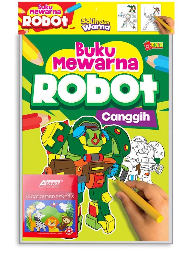 SET Buku Mewarna Robot -Canggih