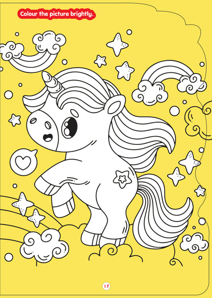 My Cute Die-Cut Shape Book Unicorn Activity And Colouring Book