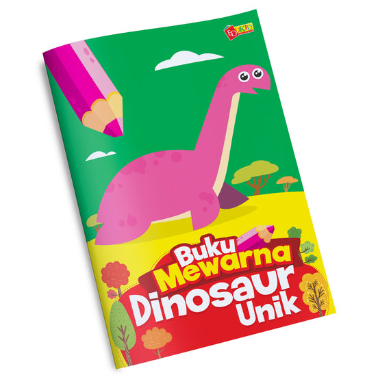 Buku Mewarna Dinosaur Unik