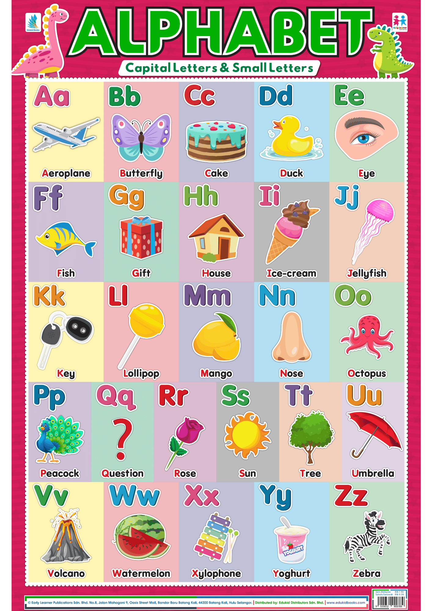 POSTER ALPHABET CAPITAL LETTERS & SMALL LETTERS