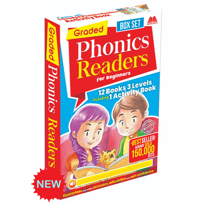 BOX Set Graded Phonics Readers -12 Book 3 Levels
Including 1 Activity Book