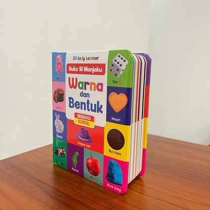 Buku Si Manjaku . Warna Dan Bentuk . Dwibahasa