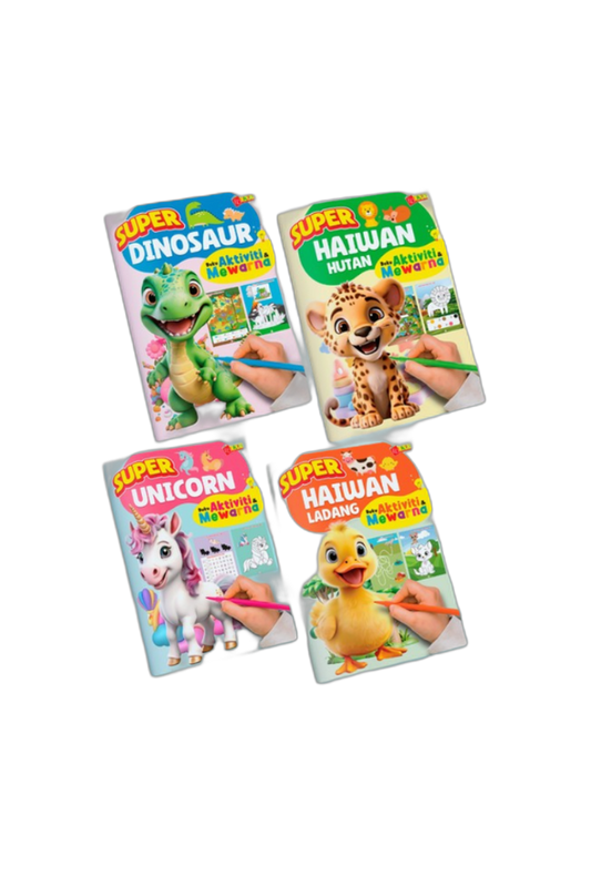 Set Aktiviti SUPER - Buku Aktiviti & Mewarna.