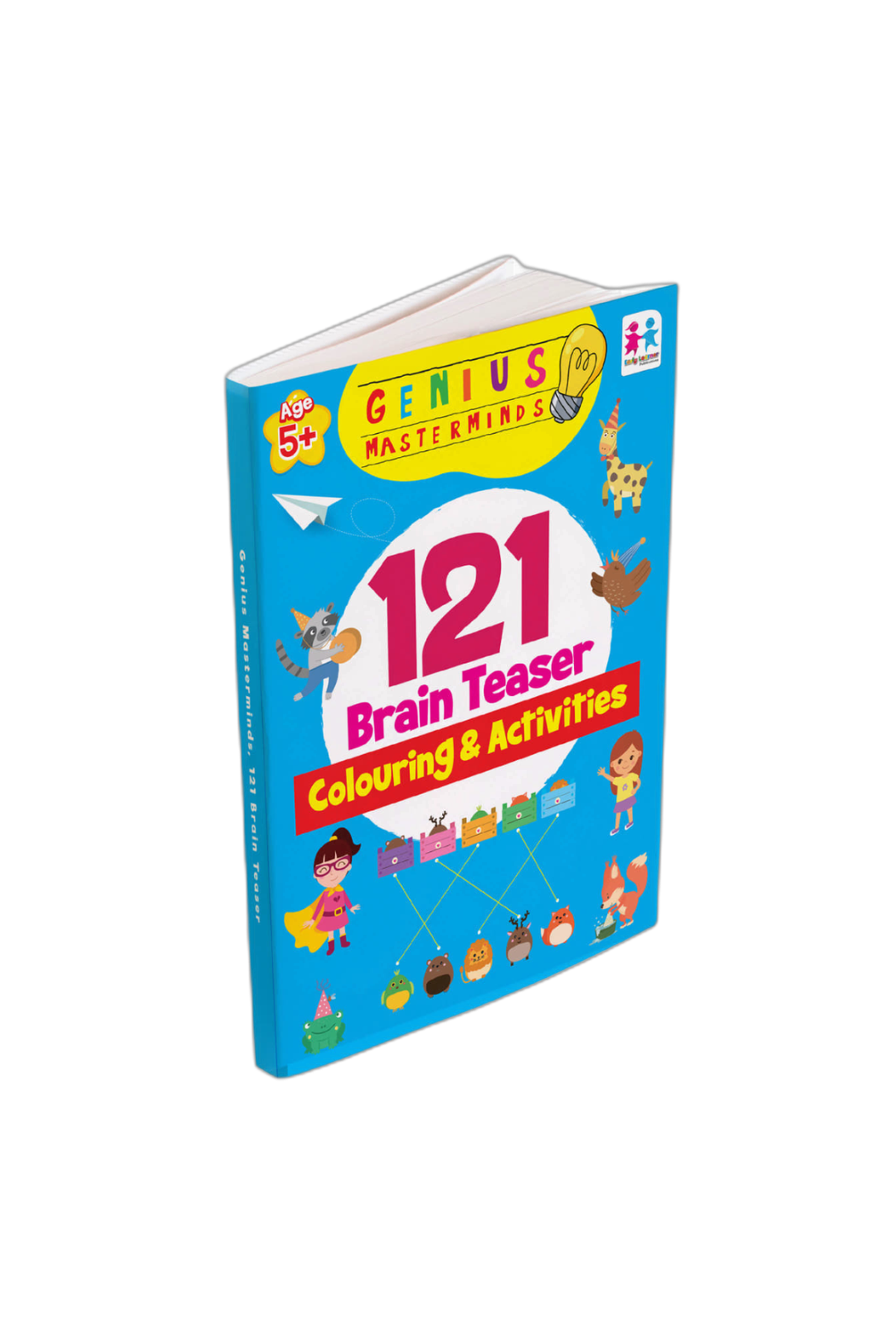Early Learner - Genius Masterminds 121 Brain Teaser Colouring & Activities