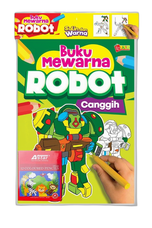 SET Buku Mewarna Robot -Canggih