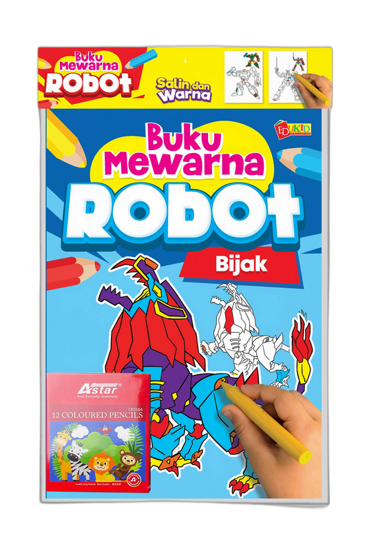 SET Buku Mewarna Robot - Bijak