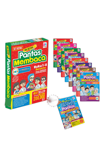 SET Kotak Siri Bestari Pantas Membaca-Buku 1-8 + Buku Latihan Pantas Membaca
