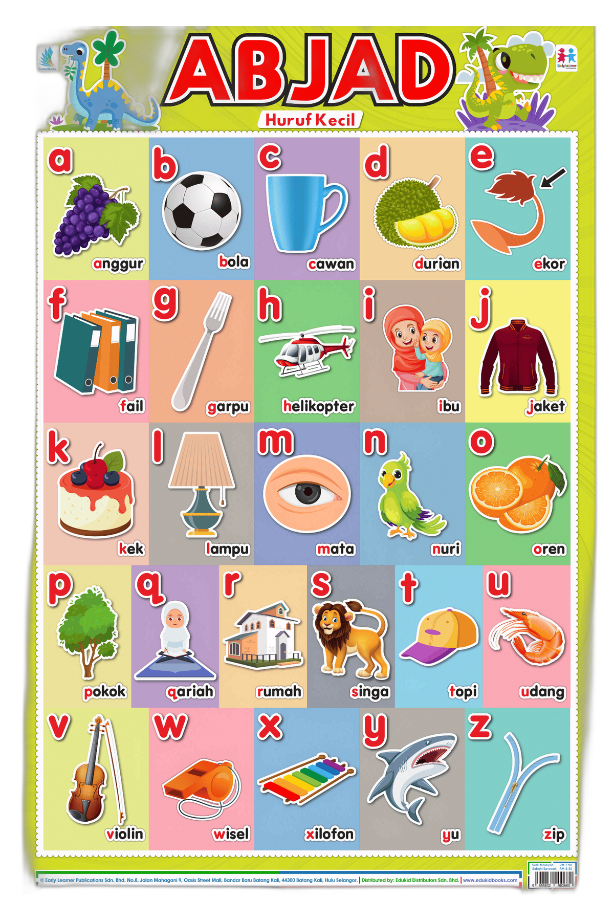 POSTER ABJAD HURUF KECIL