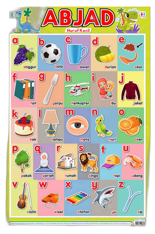 POSTER ABJAD HURUF KECIL