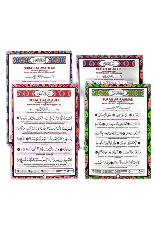 Set Kad Surah Poster 4 SURAH