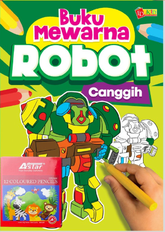 Buku Mewarna Robot Canggih